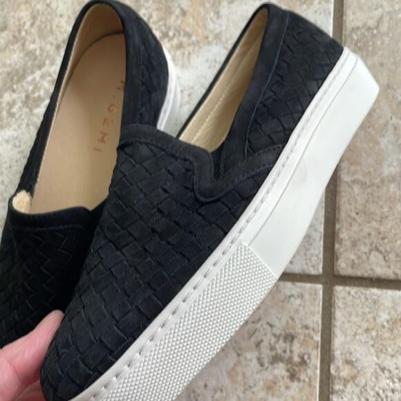 M. GEMI The Cerchio Slip on Sneaker Black Nubuck - Picture 11 of 14